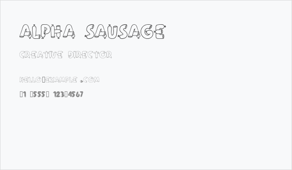 Alpha Sausage Business Card