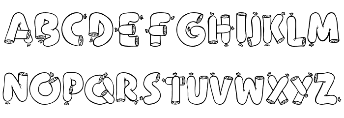 Alpha Sausage Font LOWERCASE