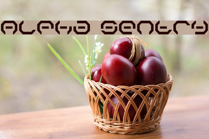 Alpha Sentry Caratteri examples