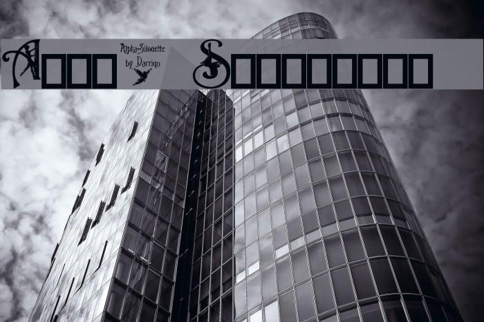 Alpha-Silouette Font examples