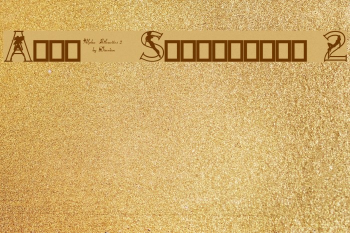 Alpha-Silouettes 2 Font examples