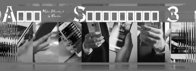 Alpha Silouettes 3 Schriftart examples