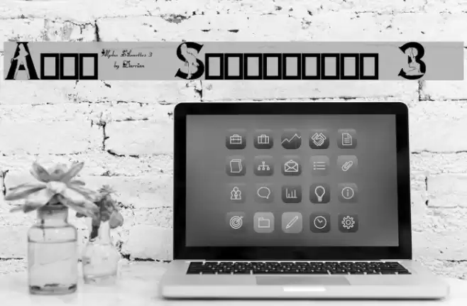 Alpha Silouettes 3 Schriftart examples