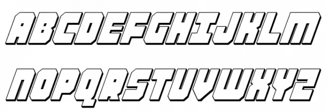 Alpha Taurus 3D Italic Шрифта ВЕРХНИЙ