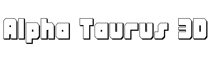 Alpha Taurus 3D  Descarca Fonturi Gratis