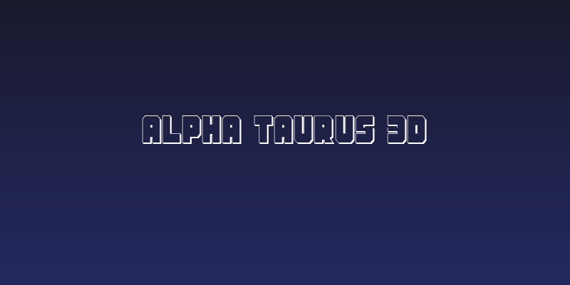 Alpha Taurus 3D Social Header