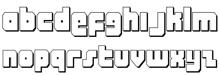 Alpha Taurus 3D Font LOWERCASE