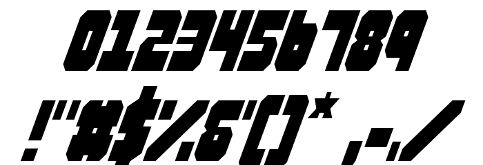 Alpha Taurus CondItalic Font OTHER CHARS