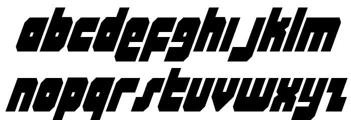 Alpha Taurus CondItalic Font LOWERCASE