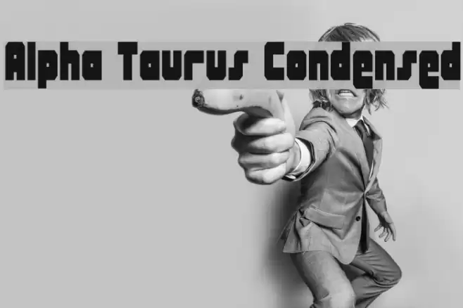 Alpha Taurus Condensed Font examples