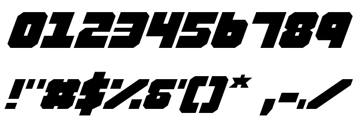 Alpha Taurus Expanded Italic Font OTHER CHARS