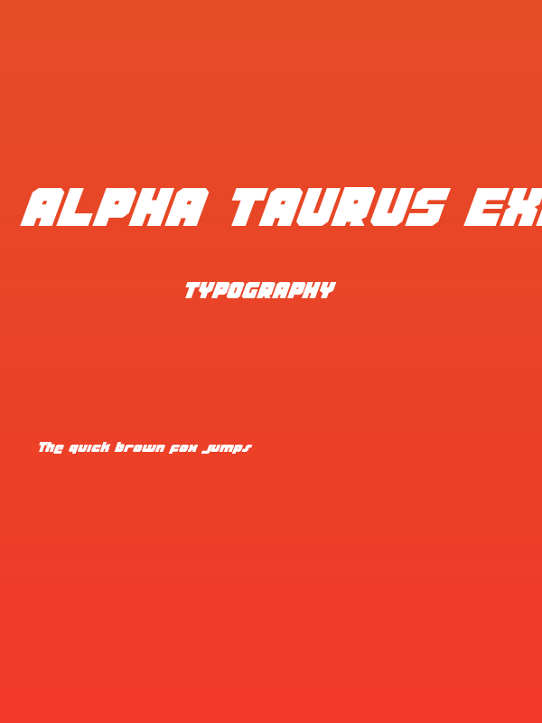 Alpha Taurus Expanded Italic Poster