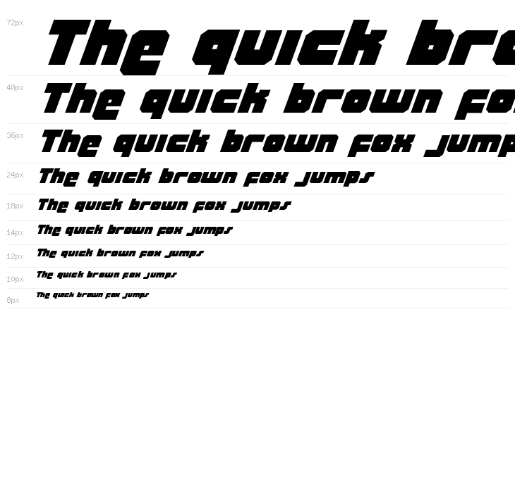 Alpha Taurus Expanded Italic Waterfall