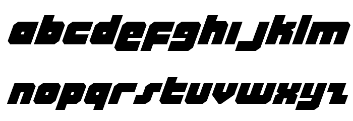 Alpha Taurus Expanded Italic Font LOWERCASE