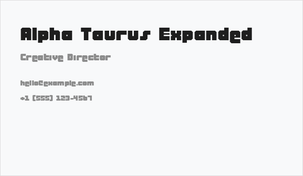 Alpha Taurus Expanded Business Card