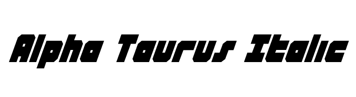 Alpha Taurus Italic  font caratteri gratis