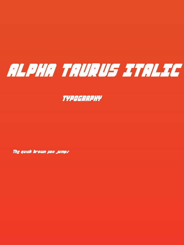 Alpha Taurus Italic Poster