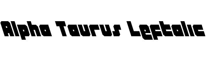Alpha Taurus Leftalic  免费字体下载