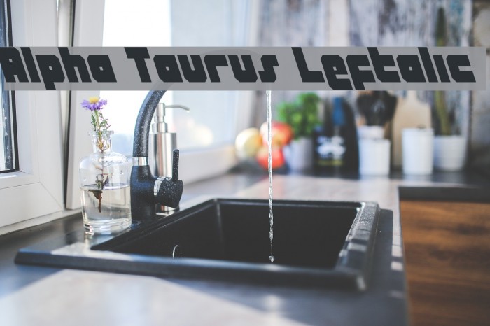Alpha Taurus Leftalic Font examples