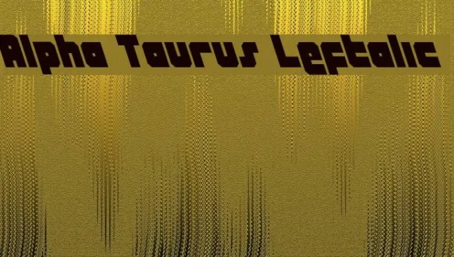 Alpha Taurus Leftalic Example 2