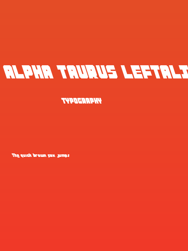 Alpha Taurus Leftalic Poster