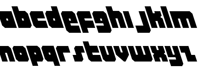 Alpha Taurus Leftalic Font LOWERCASE