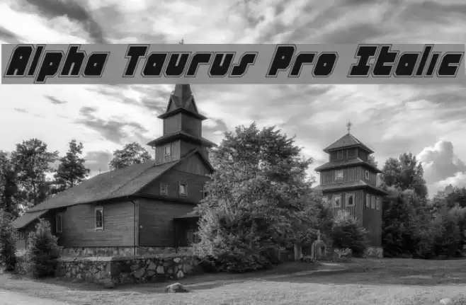 Alpha Taurus Pro Italic Font examples