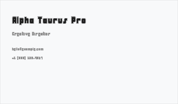Alpha Taurus Pro Business Card