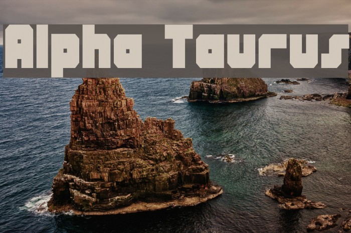 Alpha Taurus Font examples