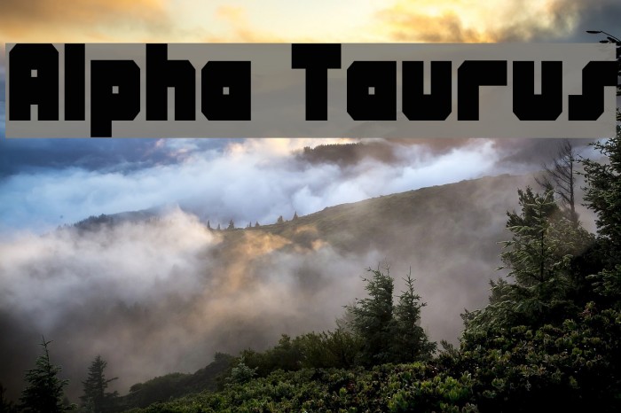 Alpha Taurus Font examples