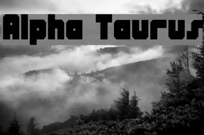 Alpha Taurus Font examples