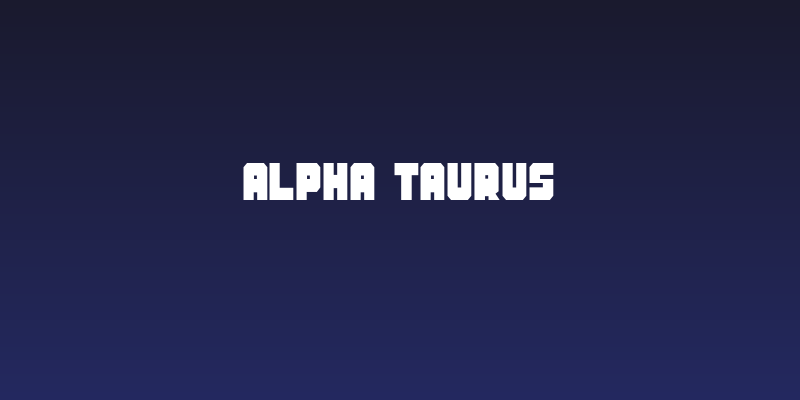 Alpha Taurus Social Header