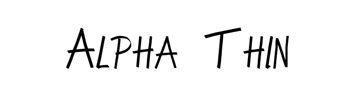 Alpha Thin Font