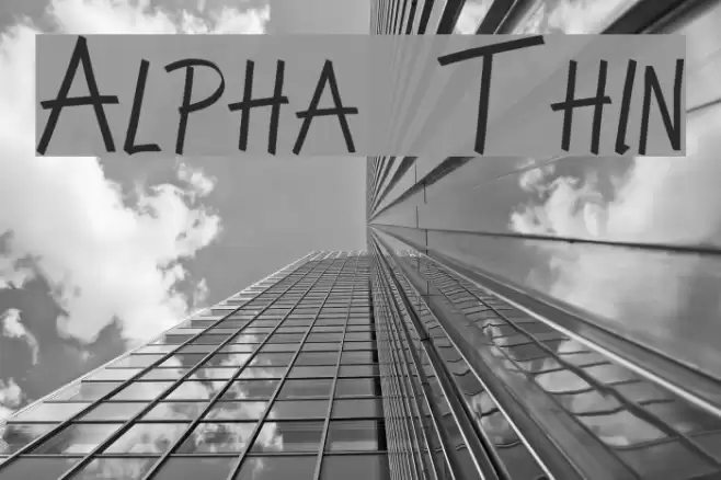 Alpha Thin フォント examples