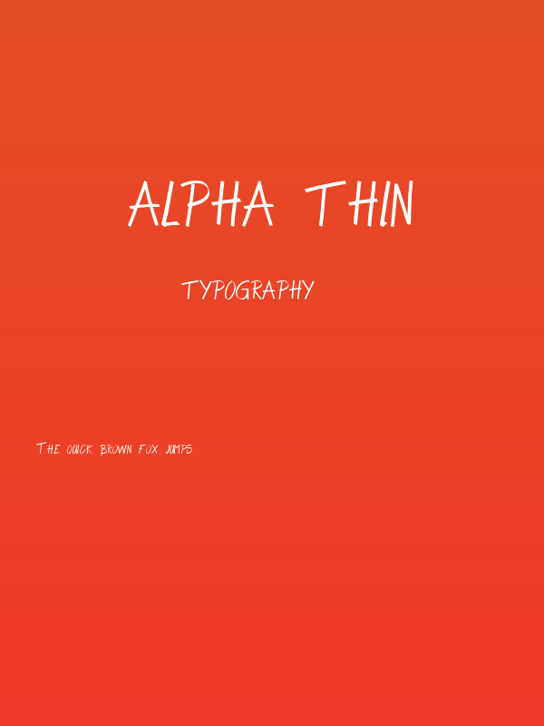 Alpha Thin Poster