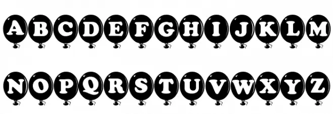 AlphaBalloon Schriftart Groß