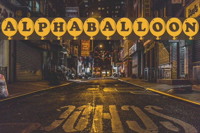 AlphaBalloon Font examples