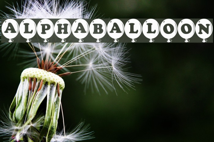 AlphaBalloon Font examples