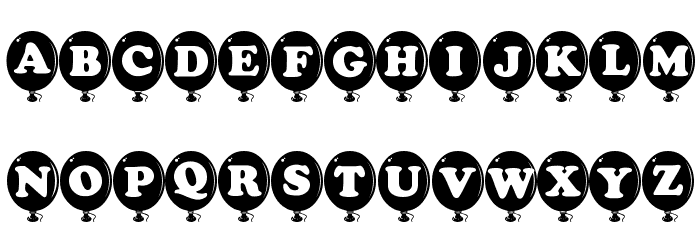 AlphaBalloon Font LOWERCASE