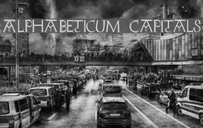 AlphaBeticum Capitals Font examples