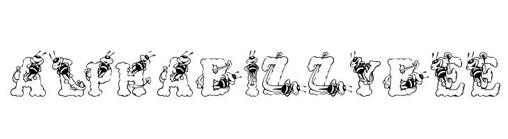 AlphaBizzyBee Schriftart