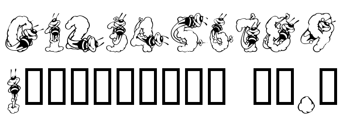 AlphaBizzyBee Font OTHER CHARS