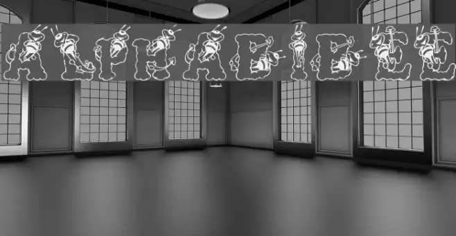 AlphaBizzyBee Schriftart examples