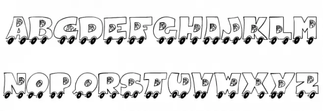 AlphaCar Font UPPERCASE