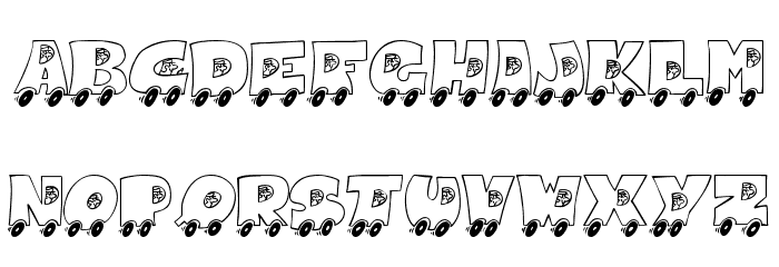 AlphaCar Font LOWERCASE