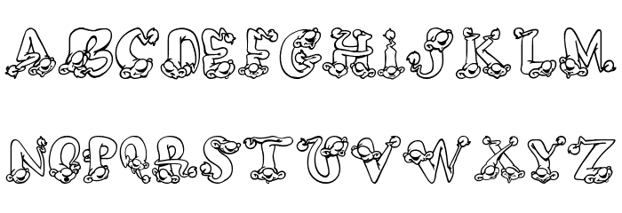 AlphaElfin Font LOWERCASE
