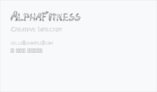 AlphaFitness Business Card