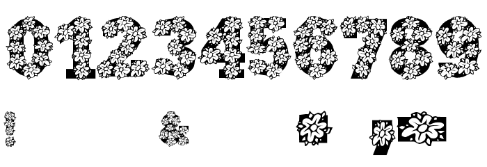 AlphaFlowers Font OTHER CHARS