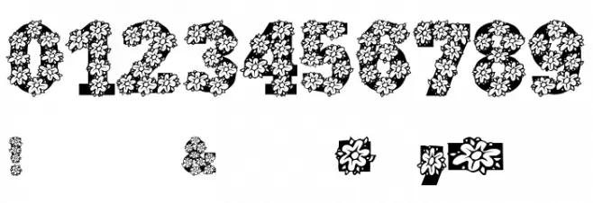 AlphaFlowers Font OTHER CHARS
