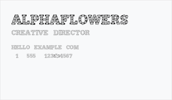 AlphaFlowers Business Card